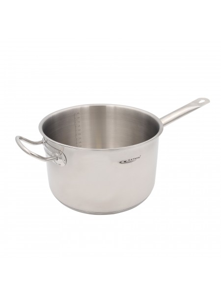 Сотейник 6,3 л, D-24 см, H-14,5 см, с крышкой, нержавеющая сталь, Катунь. (15-240133)