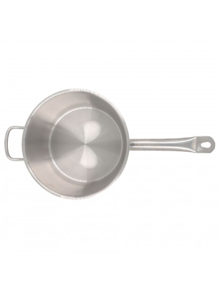 Сотейник 6,3 л, D-24 см, H-14,5 см, с крышкой, нержавеющая сталь, Катунь. (15-240133)