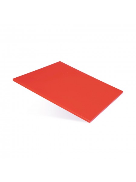 Красная кухонная поварская разделочная доска профессиональная, 40х30х1,2 см, полипропилен, Luxstahl. (1501-02)