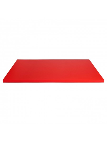 Красная кухонная поварская разделочная доска профессиональная, 60х40х1,8 см, полипропилен, Luxstahl. (1501)