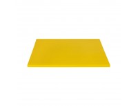 Желтая кухонная поварская разделочная доска профессиональная, 40х30х1,2 см, полипропилен, Welshine. (1504-02)