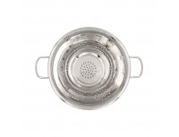 Дуршлаг кухонный c 2 ручками на подставке, D-28 см, H-15,5см, нержавеющая сталь, WAS. (1510280)