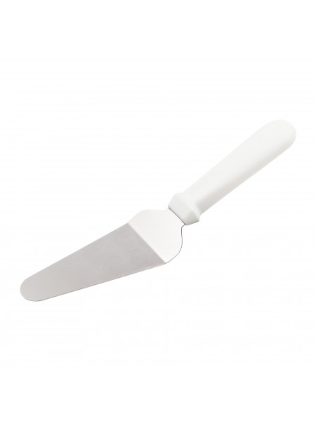 Лопатка треугольная кухонная, металлическая, рабочая поверхность 11х5см общ. L=26см, пластиковая ручка, Dali Group. (151121)