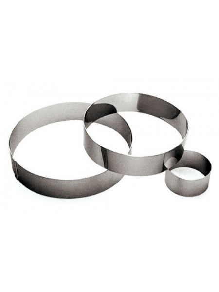 Кольцо для торта кондитерское, гарнира, 16х6 см, нержавеющая сталь, VTK. (160602)