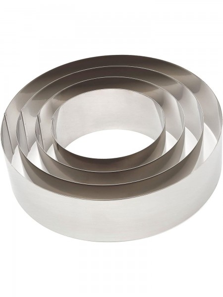 Кольцо кондитерское для торта, гарнира, 16х9 см, нержавеющая сталь, Luxstahl. (160902)