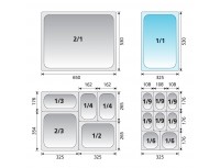 Крышка для гастроемкости 1/1 полипропилен, Dali Group. (161000)