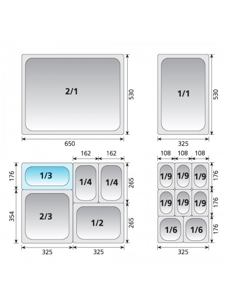 Крышка для гастроемкости 1/3 полипропилен, Dali Group. (163000)
