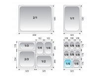 Крышка для гастроемкости 1/6 полипропилен, Dali Group. (166000)