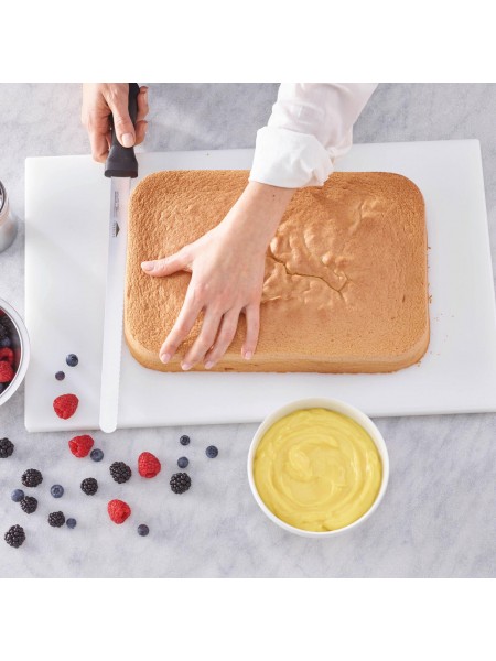 Нож кондитерский профессиональный, с волнистым лезвием, 30 см, ручка пластик, Paderno. (18029-30)