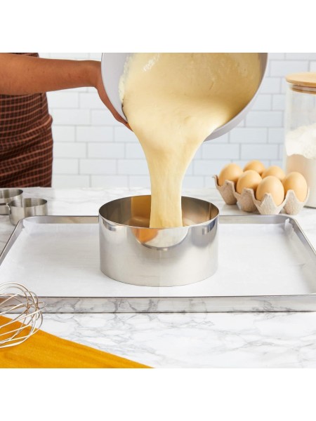 Кольцо кондитерское для торта, гарнира, 18х9 см, нержавеющая сталь, Luxstahl. (180902)