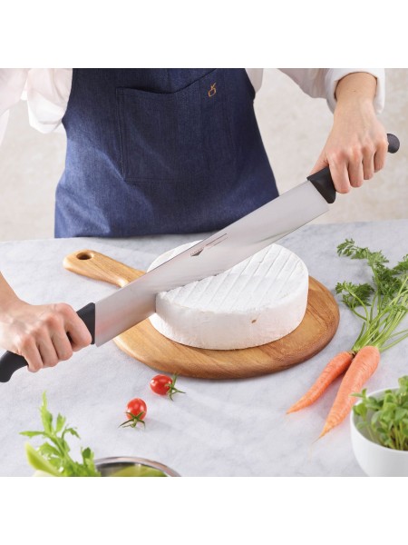 Профессиональный двуручный нож для резки твердого сыра, 36 см, Paderno. (18201-36)