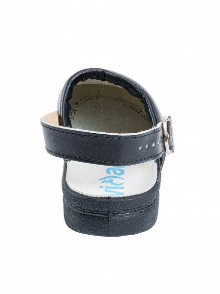 Сабо унисекс с перфорацией, верх натуральная кожа, черные, размер 37, Rotan. (1849-37)