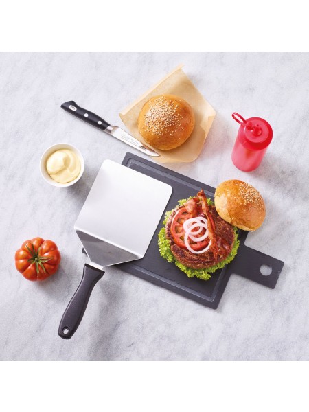 Лопатка для гамбургеров, металлическая, рабочая поверхность 13,5х13,5 см, общая L-32 см, пластиковая ручка, Paderno. (18512-15)