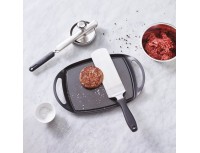 Лопатка для гамбургеров, металлическая, рабочая поверхность 24х7,2 см, общая L-34 см, пластиковая ручка, Paderno. (18516-24)