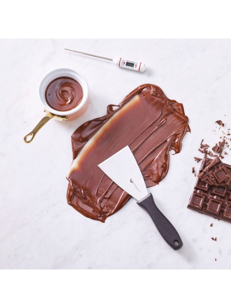 Кондитерский шпатель треугольный кухонный, 4х12cм, нержавеющая сталь, Paderno. (18520-04)