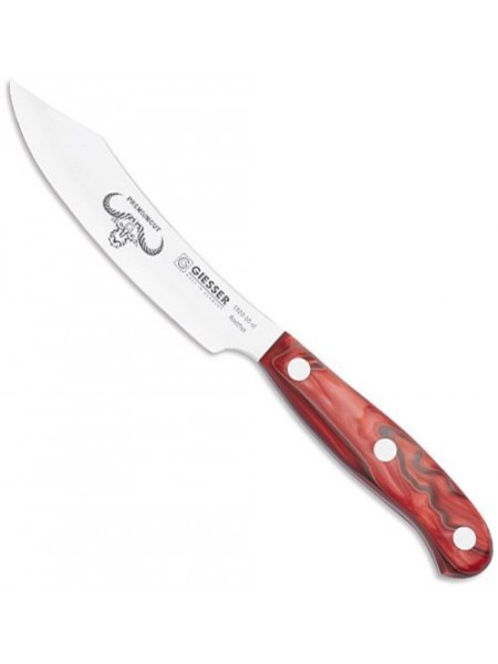 Профессиональный поварской нож для мяса PremiumCut, 10 см, ручка Red Diamond, Giesser. (1920 s 10 rd)