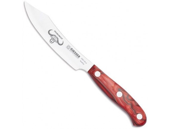 Профессиональный поварской нож для мяса PremiumCut, 10 см, ручка Red Diamond, Giesser. (1920 s 10 rd)