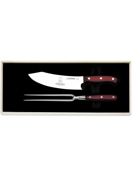 Поварской набор для барбекю PremiumCut, из 2 позиций, шеф нож 20 см и вилка, ручка Rocking Chef, Giesser. (1997 2 rc)