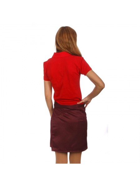 Фартук официанта короткий бордовый, 43х100 см, 65% полиэстер, 35% хлопок. (20-0502)