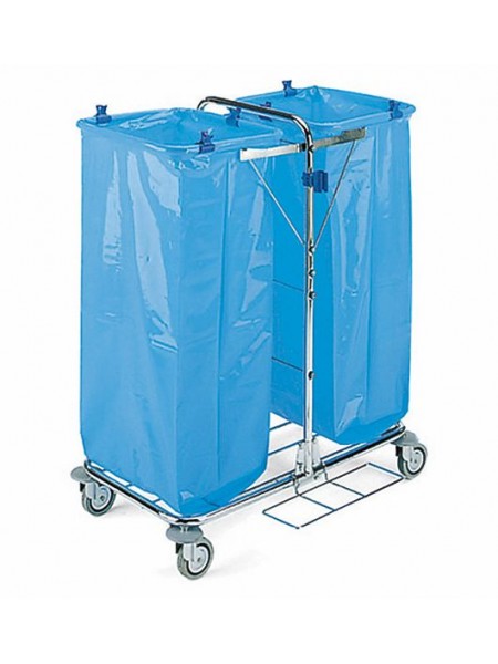 Тележка для горничных, два держателя для 120л мешков. (2012)