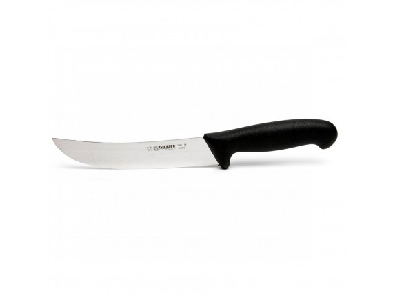 Нож для разделки мяса профессиональный, 18 см, ручка TPE черная, Giesser. (2015 18)
