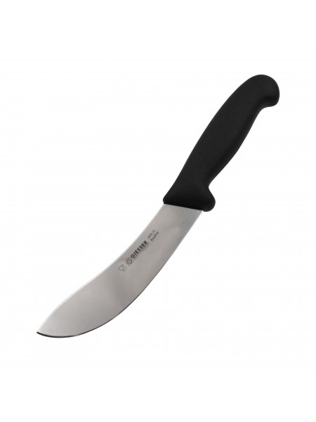 Нож профессиональный разделочный, шкуросъемный, 15 см, ручка TPE черная, Giesser. (2025 15)