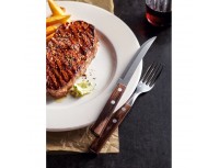 Вилка для стейка, ручка полимерная древесина, коричневая, Polywood, Tramontina. (21102-490)