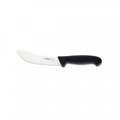 Нож профессиональный разделочный, шкуросъемный, 15 см, ручка TPE черная, Giesser. (2025 15)