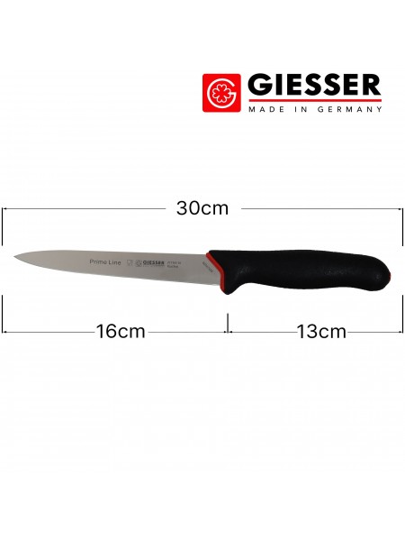 Нож филейный профессиональный 16 см, для разделки рыбы, ручка PrimeLine, Giesser. (217365 16)