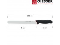 Кухонный нож PrimeLine для нарезки хлеба с зубчатым лезвием, 25 см, Giesser. (217705 w 25)