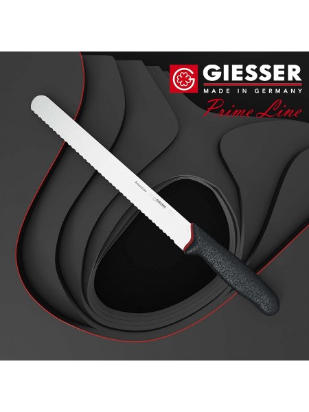 Кухонный нож PrimeLine для нарезки хлеба с зубчатым лезвием, 25 см, Giesser. (217705 w 25)
