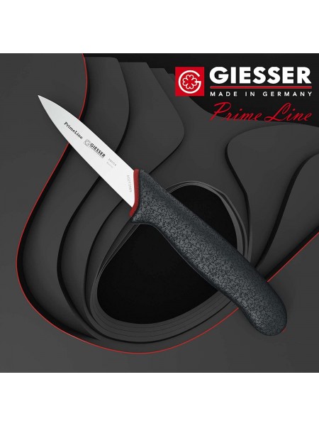 Нож кухонный профессиональный, 8 см, для чистки и фигурной нарезки овощей и фруктов, ручка PrimeLine, Giesser. (218315 8)