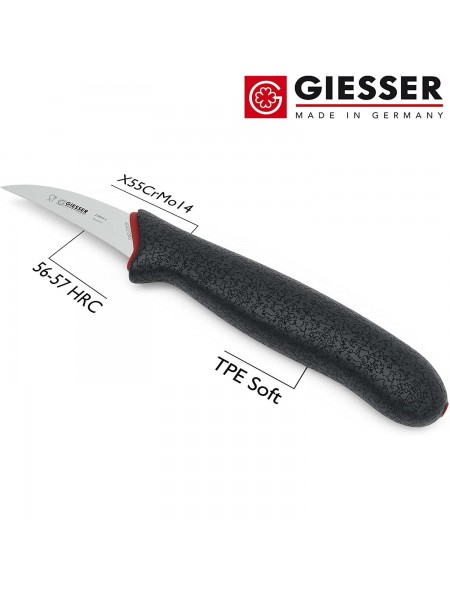 Профессиональный поварской нож для карвинга - нож коготь, 6 см, ручка PrimeLine, Giesser. (218545 6)