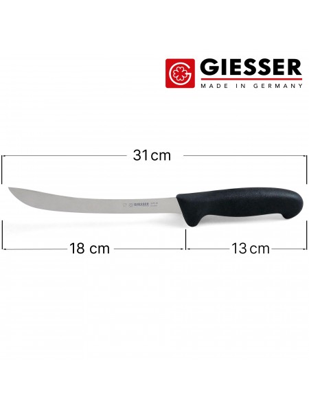 Нож филейный профессиональный 18 см, для разделки рыбы, ручка TPE, Giesser. (2275 18)