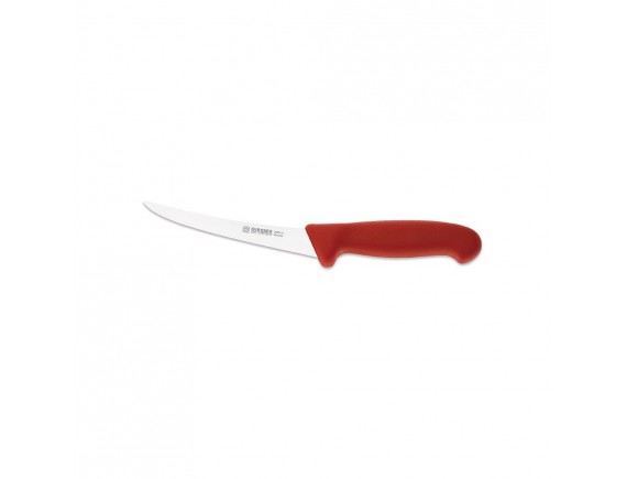 Нож обвалочный профессиональный 15 см, средняя жесткость, для обвалки и разделки мяса, ручка синяя TPE, Giesser. (2505 15 r)