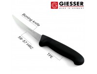 Нож обвалочный профессиональный 15 см, средняя жесткость, для обвалки и разделки мяса, ручка синяя TPE, Giesser. (2505 15 r)