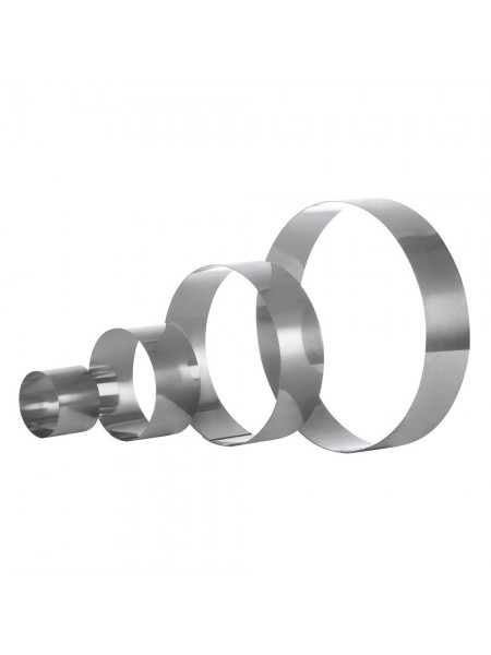 Кольцо для торта кондитерское, гарнира, 26х5 см, нержавеющая сталь, Luxstahl. (260502)