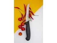 Нож обвалочный профессиональный 15 см, для обвалки и разделки мяса, лезвие с желобками, ручка TPE, Giesser. (2605 wwl 15)