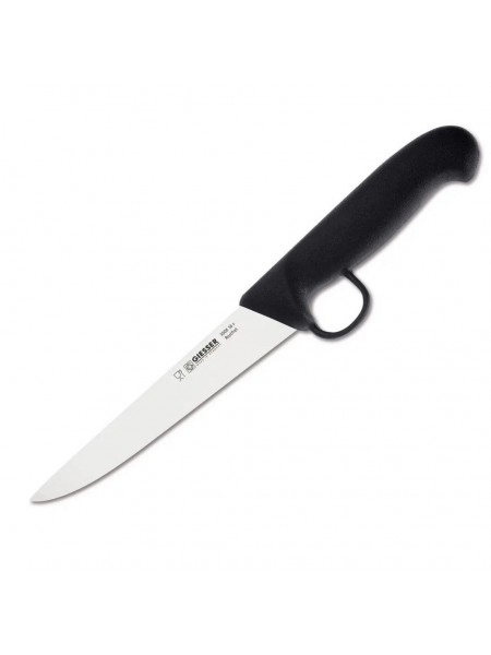 Нож жиловочный профессиональный для отделения жил от мяса, 16 см, со стопором, ручка TPE Bodyguard, Giesser. (3008 16)