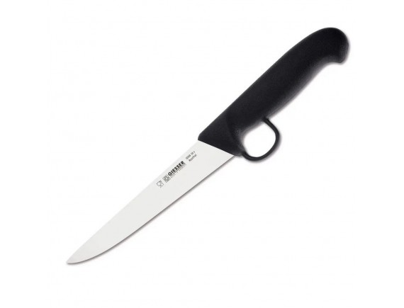 Нож жиловочный профессиональный для отделения жил от мяса, 16 см, со стопором, ручка TPE Bodyguard, Giesser. (3008 16)