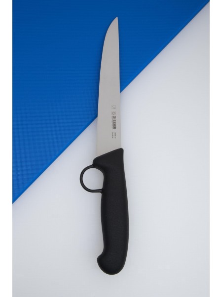 Нож жиловочный профессиональный для отделения жил от мяса, 18 см, со стопором, ручка TPE Bodyguard, Giesser. (3008 18)