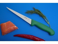 Нож для разделки трески, 18 см, ручка TPE зеленая, Giesser. (3055 18 gr)