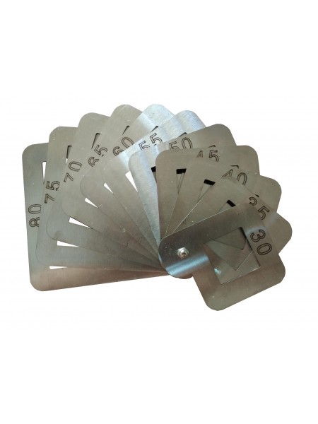 Калибратор веерный квадратный для фруктов и овощей, 11 секций, 30-80 мм, шаг 5 мм, нерж сталь, АСК. (3080-11)