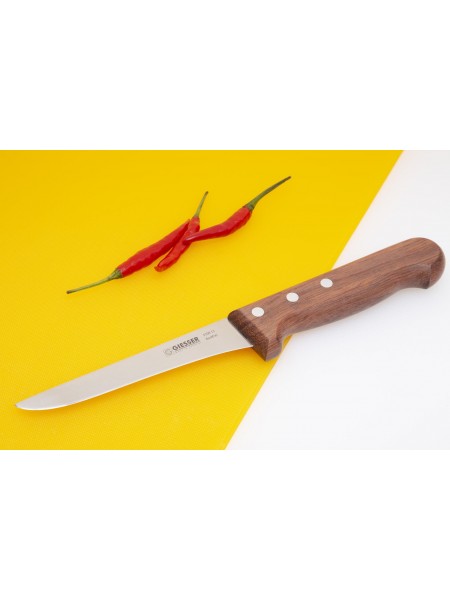 Нож обвалочный профессиональный 13 см, для обвалки и разделки мяса, деревянная ручка, Giesser. (3100 13)