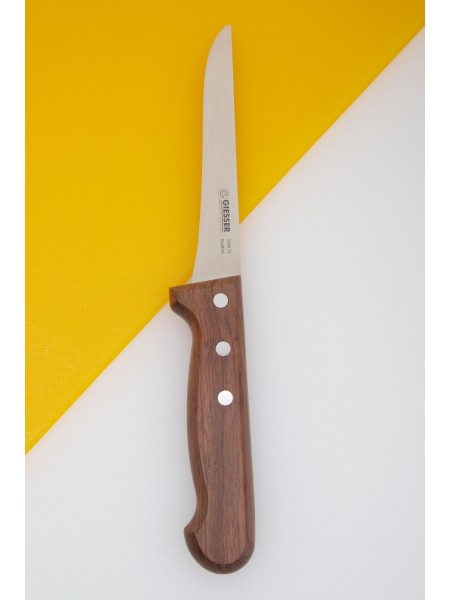 Нож обвалочный профессиональный 13 см, для обвалки и разделки мяса, деревянная ручка, Giesser. (3100 13)