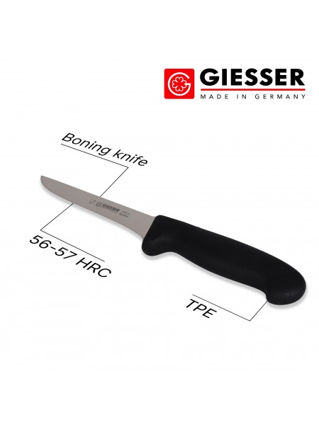 Нож обвалочный профессиональный 13 см, для обвалки и разделки мяса, ручка TPE, Giesser. (3105 13)