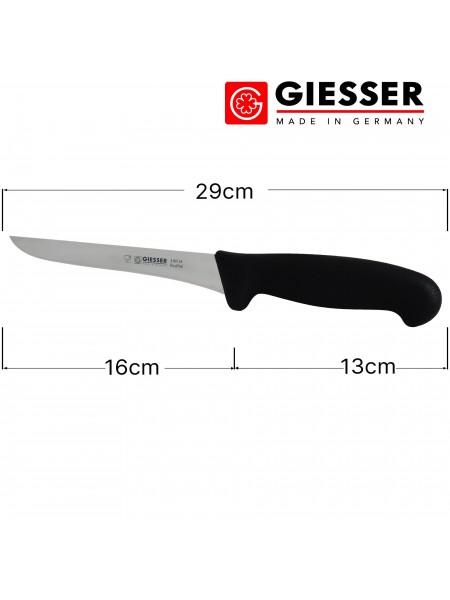 Нож обвалочный профессиональный 16 см, для обвалки и разделки мяса, ручка TPE, Giesser. (3105 16)