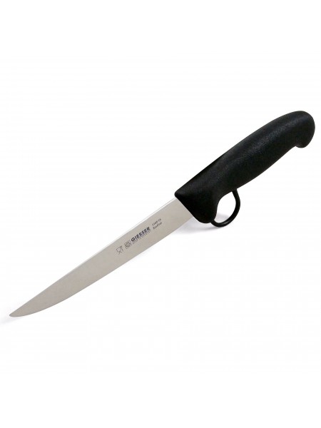 Нож обвалочный профессиональный 16 см, для обвалки и разделки мяса, со стопором, ручка TPE Bodyguard, Giesser. (3168 16)