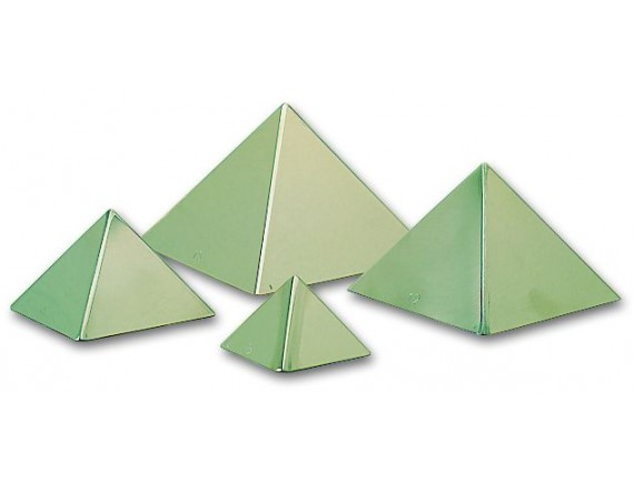 Форма для паштета кондитерская, 6х4 см, пирамида, нержавеющая сталь, 6 штук, Matfer. (341111)