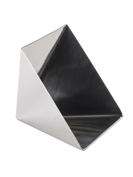 Форма кондитерская для пирожных, гарнира, паштета, 6х6х4 см, пирамида, нержавеющая сталь, 6 штук, Matfer. (341111)